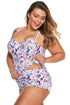 Moulded Cups Peplum Plus Size Bikini